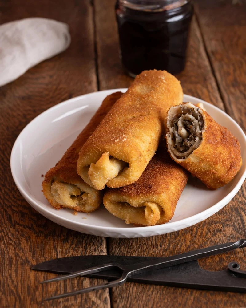 Krokiety z kapustą i peczarkami