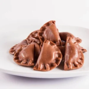 Pierogi czekoladowe z borówkami